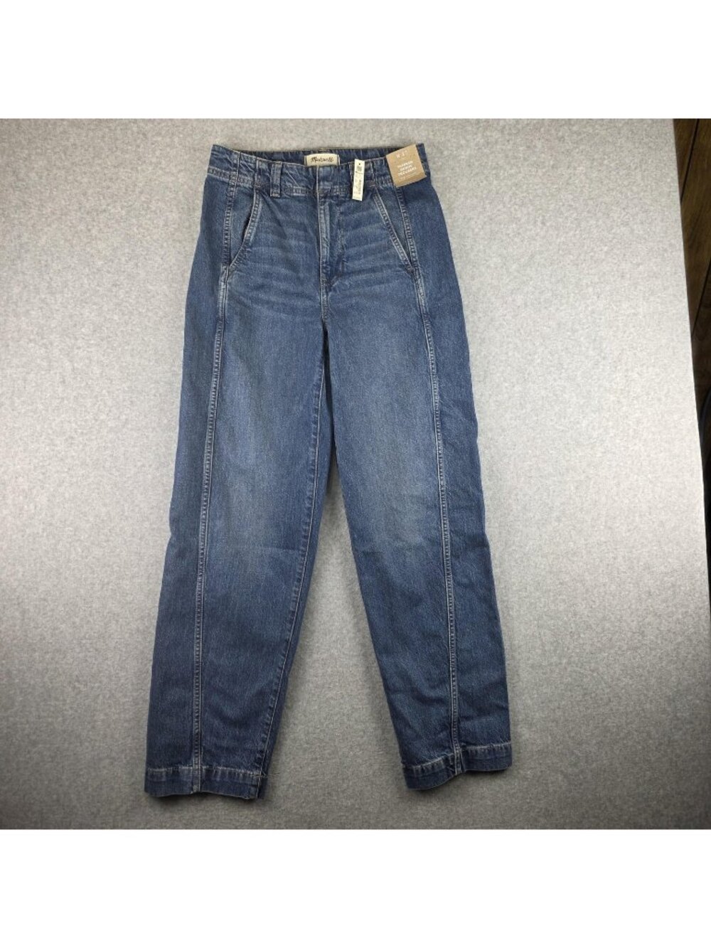 Madewell Tapered Denim Trousers Womens 27 Blue High Rise Jeans NWT